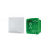 CAIXA DE APARELHAGEM QUADRADA VERDE 107x107x45 COM TAMPA BRANCA PARA PAREDES OCA (56103P - TEV) - Boutique das Lâmpadas