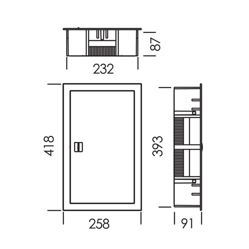 Quadro Distribuição Embutir IP30 18 Módulos (E118 - TEV)