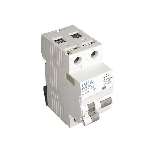 Interruptor Diferencial 1P+N 6kA 30mA 10A Classe AC Curva C (553106BY - EFAPEL) - Boutique das Lâmpadas