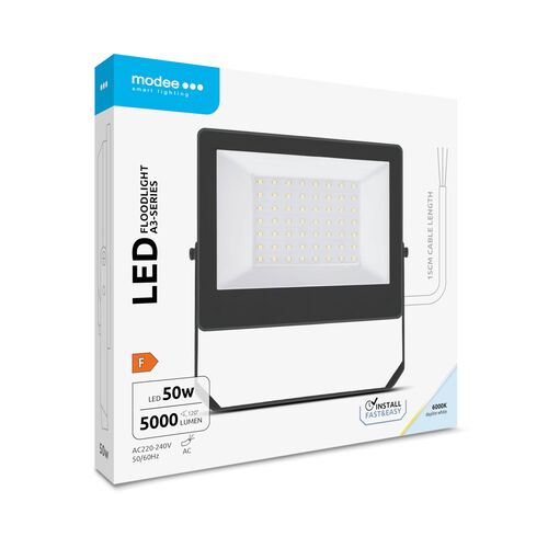 Projetor LED Modee Lighting Série A3 Slim 50W 120° 6000K (5000 lúmens) ERP