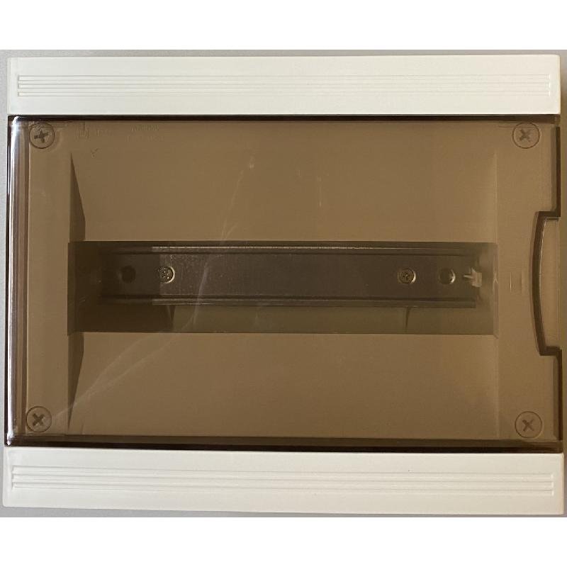 Quadro De Distribuição Saliente 12 Módulos Barramento Incluido Com Porta Transparente - Boutique das Lâmpadas