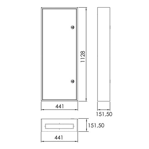 Quadro De Distribuição Saliente IP54 Porta Opaca 119 Módulos (SM7119 - TEV)