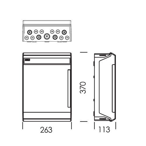 Quadro De Distribuição Saliente Porta Transparente 12 Módulos (SPT224 - TEV)