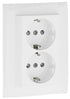 90332C - Tomada Dupla Schuko Monobloco com Obturador - Boutique das Lâmpadas